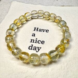 High-Quality Golden Rutilated Quartz Bracelet 8.6mm